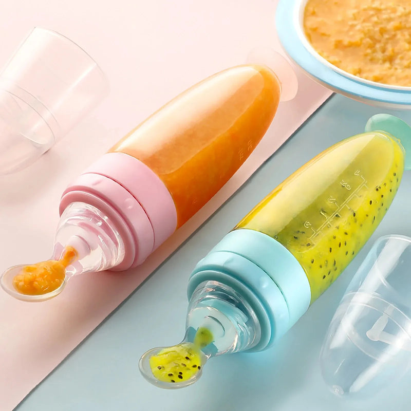 "Alimentador Squeeze de Silicone: Praticidade e Segurança na Introdução Alimentar do Seu Bebê"